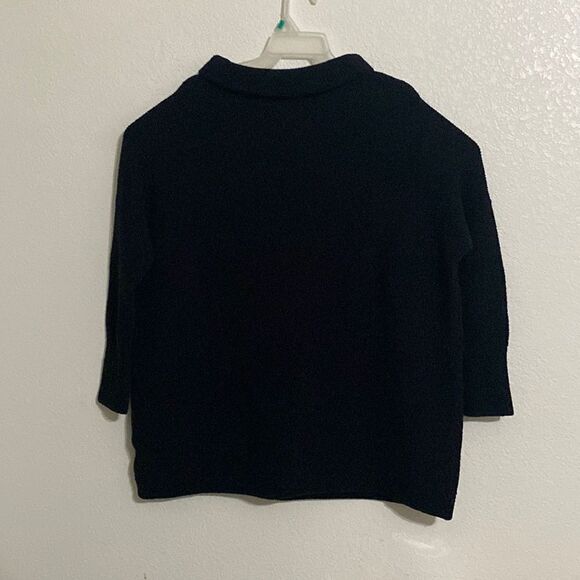 Free People Sweaters - FREE PEOPLE Women’s Black Knitted Cotton/Nylon/Elastane Blend Oversized Sweater